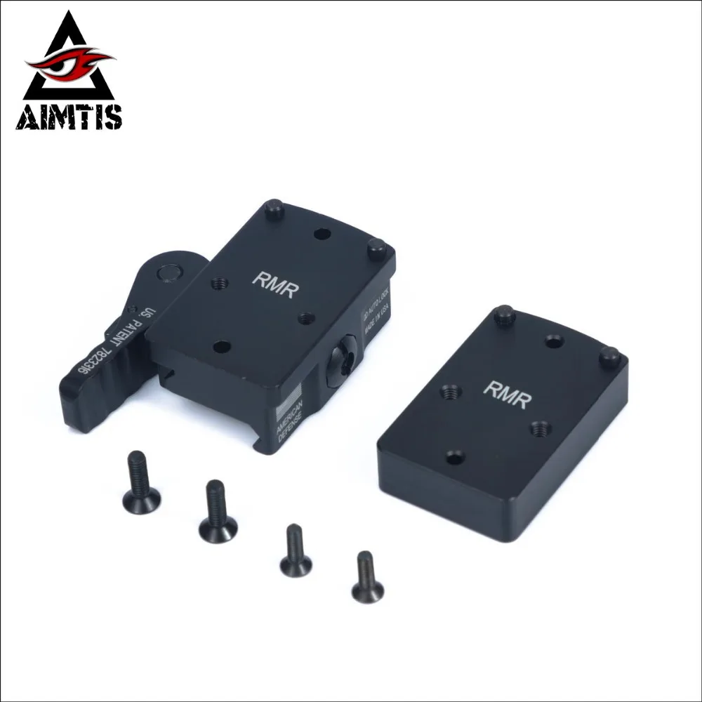 AIMTIS Trijicon RMR Mini Red Dot Sight QD Крепление со свидетельством Riser Plate Anti Recoil fit 20 мм Вивер