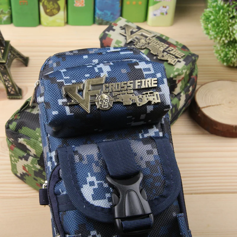 Мальчик большой емкости камуфляж дизайн пенал ткань Оксфорд Крест огонь ручка