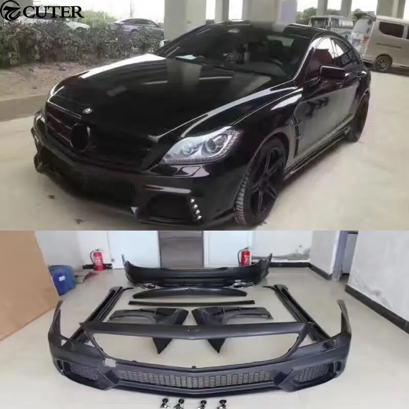 W218 CLS класс автомобильный обвес PU Неокрашенный передний бампер задний бампер для Mercedes Benz W218 CLS350 WALD обвес 10-13