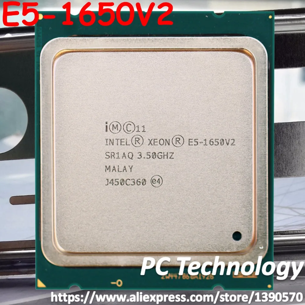 Оригинальный процессор Intel Xeon E5 1650V2 3 50 ГГц 6 ядер 12 МБ FCLGA2011 130 Вт 1 год гарантии