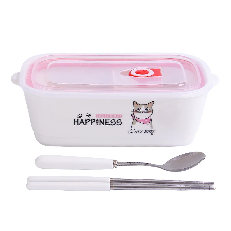 Горячая Kawaii животное керамический Ланч-бокс Procelain чаша Bento Ланч-бокс портативный пищевой контейнер посуда столовая посуда Set-Z0110