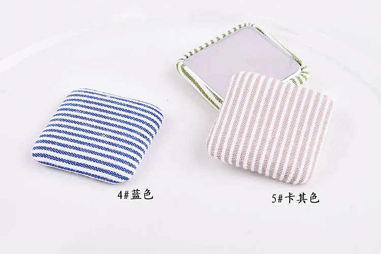 Южная Корея Маленькая свежая полоса квадратная плоская ткань Пряжка DIY серьги