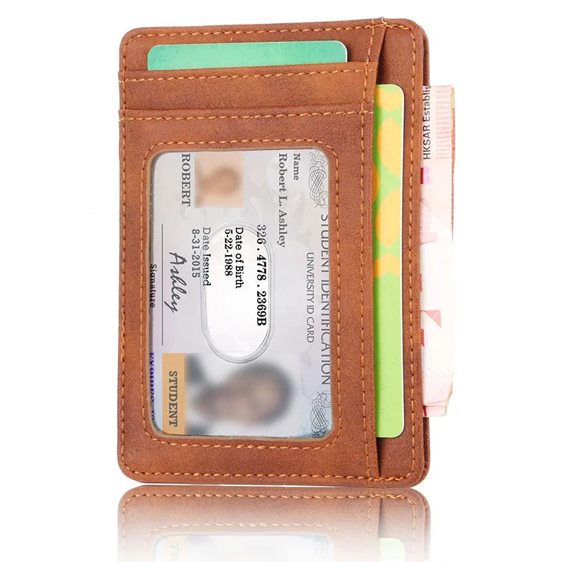 KUDIAN BEAR Rfid Винтажный Мужской кошелек, мини кредитный держатель для карт, бизнес бренд, мужские кошельки, кошелек billetera hombre BID251 PM49