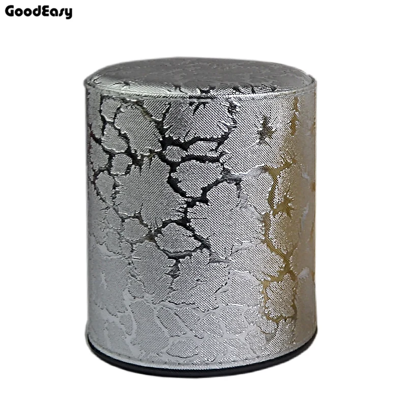 Золото и серебро кожа + пластиковый стаканчик для игральных костей набор 6 шт