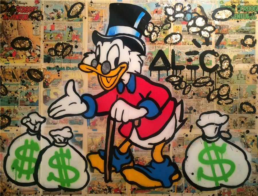 Alec Monopolys Scrooge HD Wall Art Холст с печатью постера живопись декоративная картина для