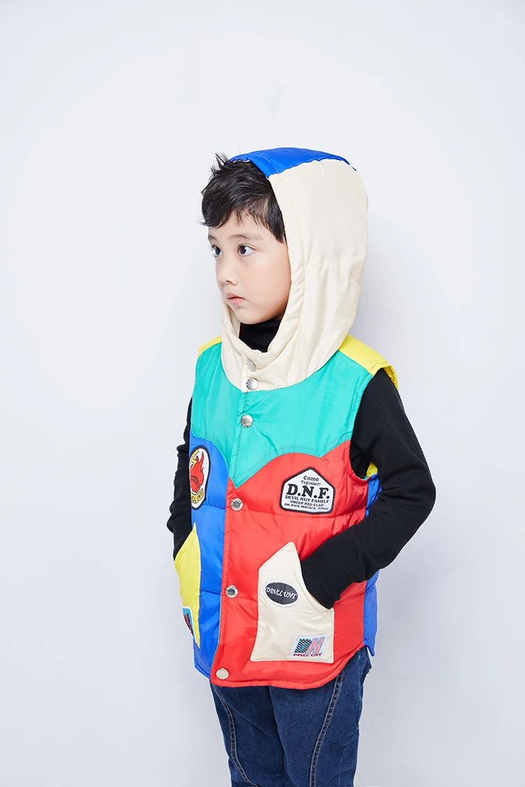 Новый жилет 2017 мальчиков Толстый Жилет для малышей на осень и зиму теплая жилетка