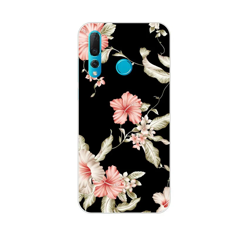 Huawei Nova 4 Case Silicon Bloom Flowers Painting Soft TPU Back Cover for Phone Protect Bags Shell |