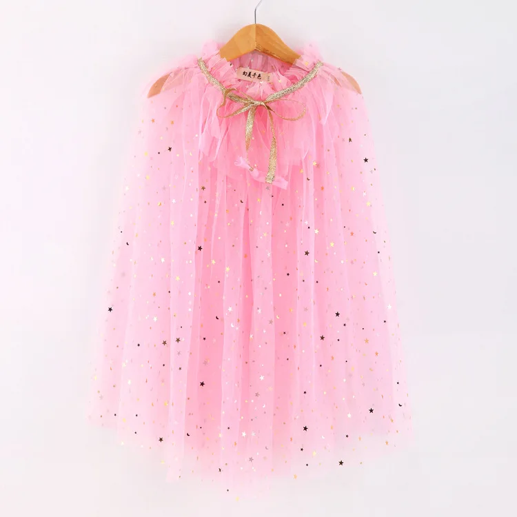 Summer Girls Dress Blazers Children's Shawl Baby Beach Wear Princess Jacket Cloak Chiffon Tulle Sequin Coat Boutique Cape | Детская