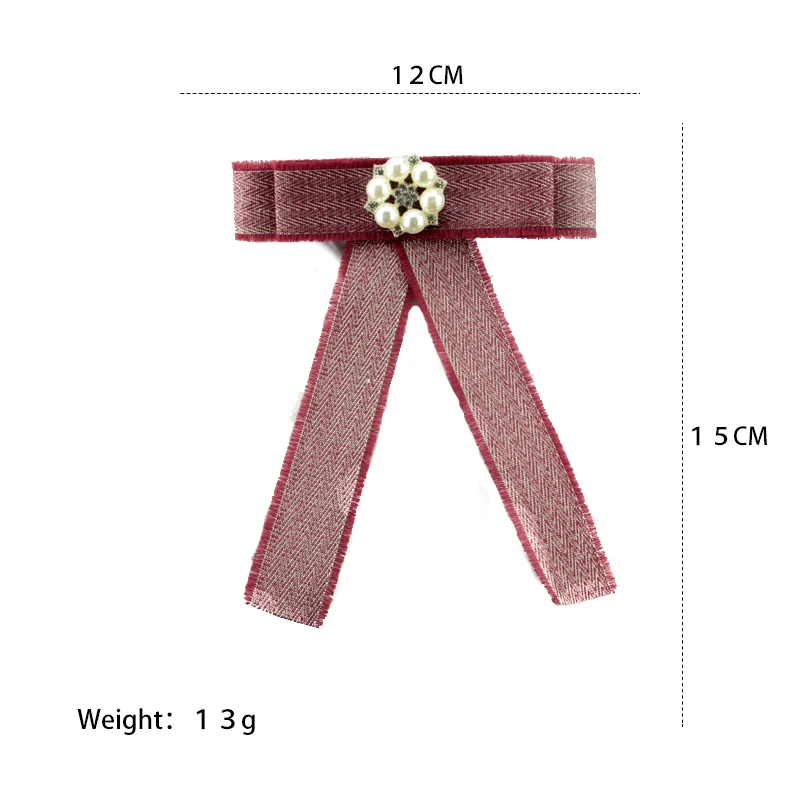 New Design Pearl Rhinestone Inlay Trendy Bow Ribbon Brooches 12*15CM Party Jewelry Accessories Cute Romantic Broche | Украшения и