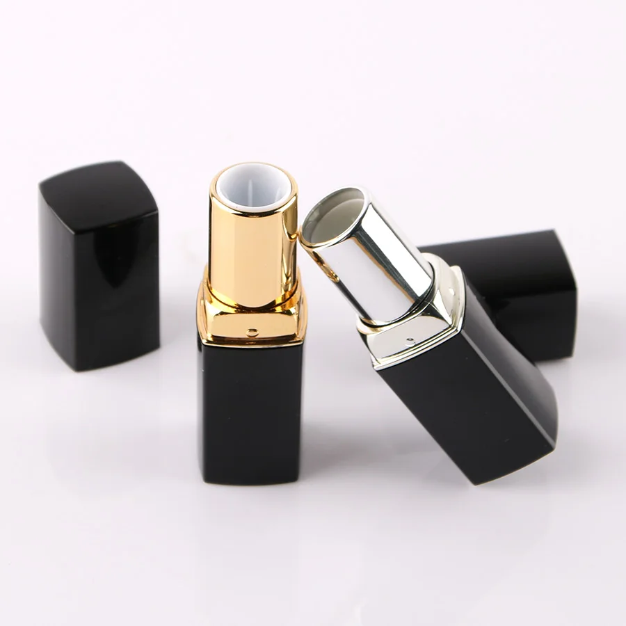 5/50PCS 12.1MM Black Aluminum Llipstick Tube Empty Square Lip Balm Case DIY Bottle Cosmetic Container Make Up Tool | Красота и