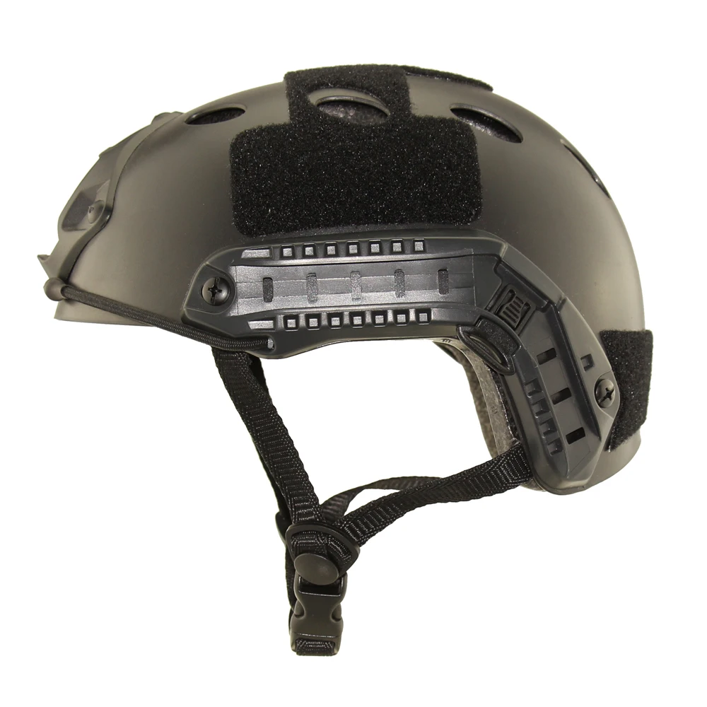 Быстрый Шлем PJ велосипедные защитные шлемы овальные отверстия w/NVG кожух+ Боковая направляющая для CS верховой езды горный Альпинизм мотоцикл защитный