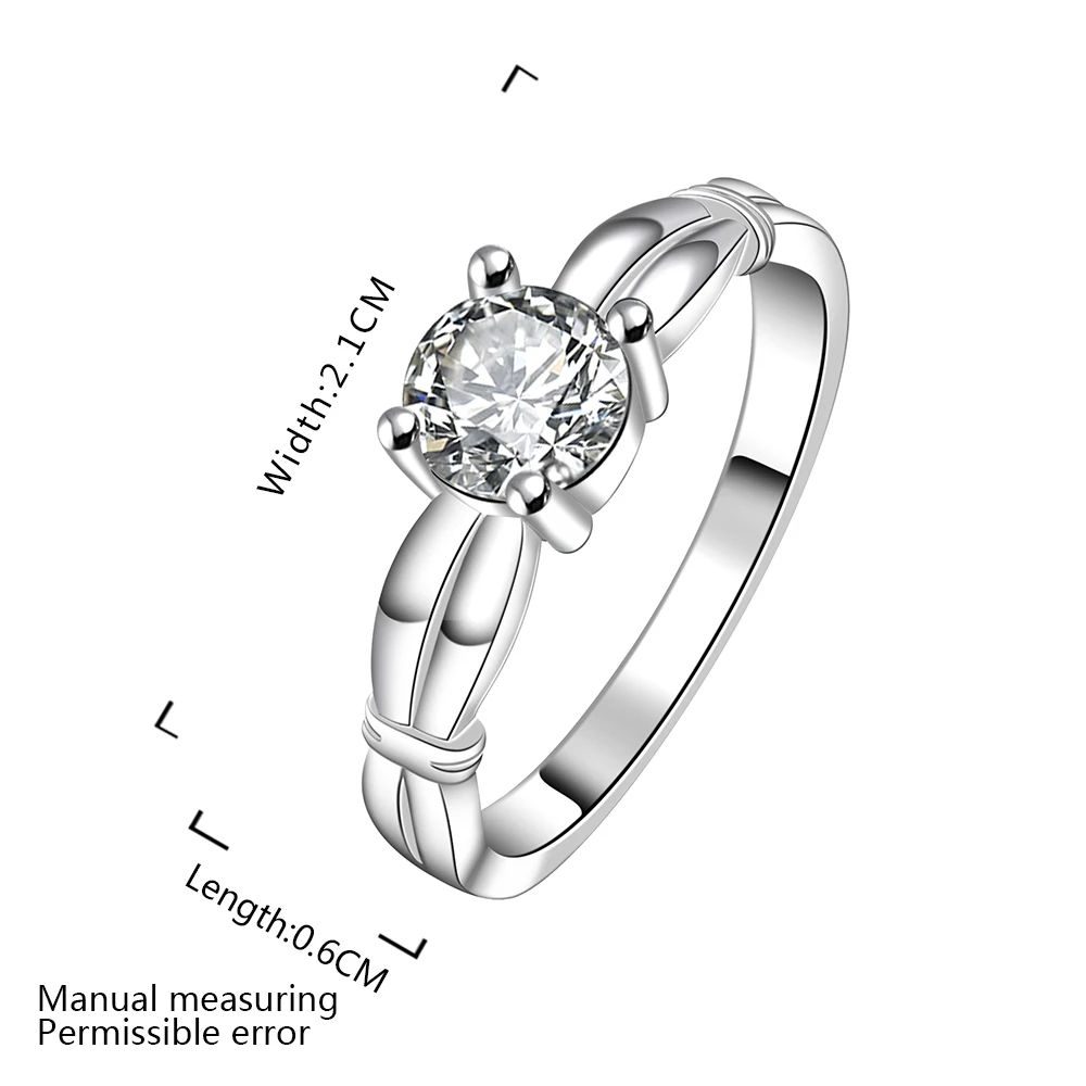 Простое обручальное кольцо для женщин с серебряным покрытием влюбленных подарок