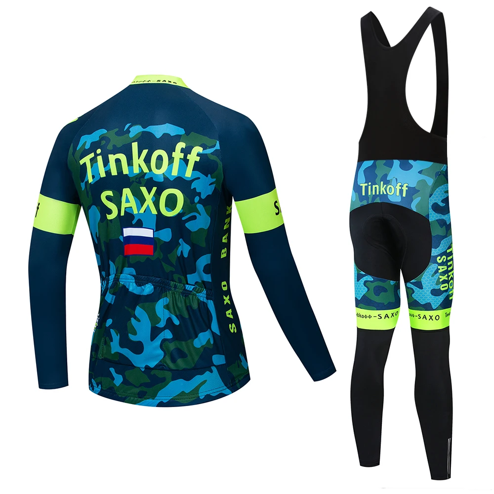 Tinkoff 2019 Новинка весна и осень длинный рукав Велоспорт Джерси Набор Ropa Мужская
