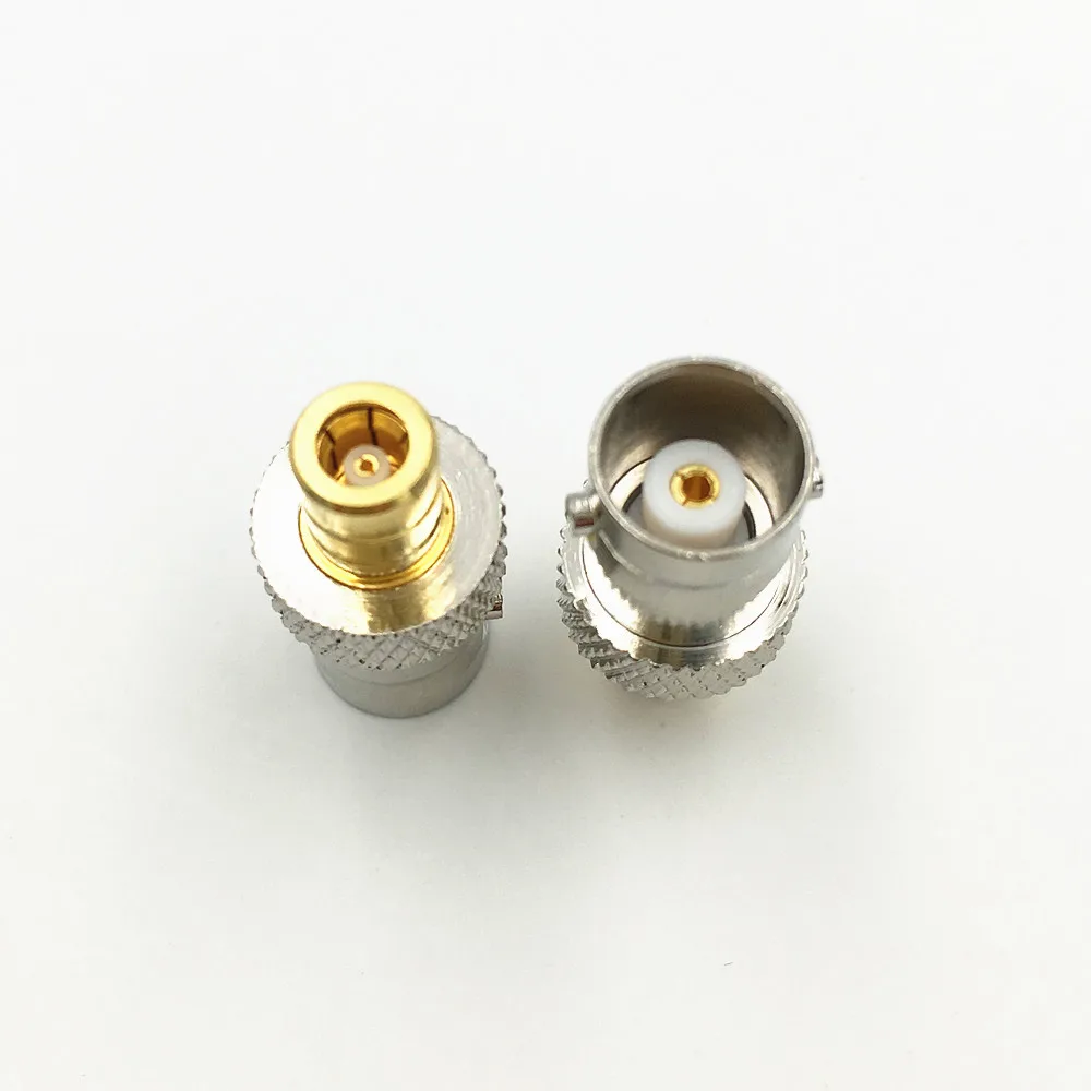 50 шт. латунь SMB гнездовой разъем к BNC Гнездовой RF прямой провод F/F мини
