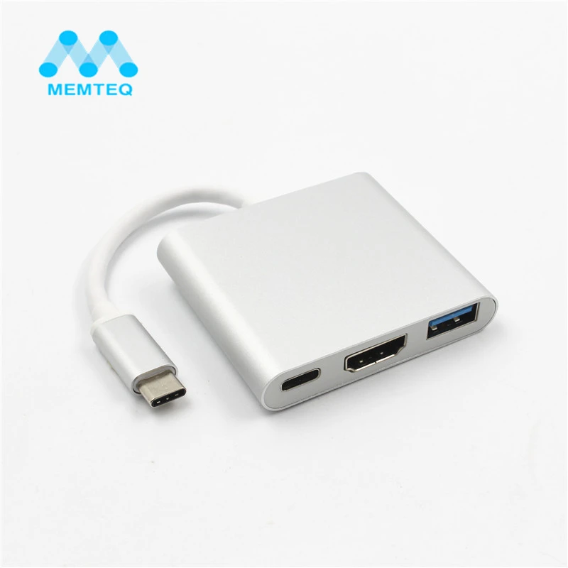 MEMTEQ HD USB Hub 3 1 Type C Female to 4k HDMI в мульти кабель адаптер конвертер для Macbook