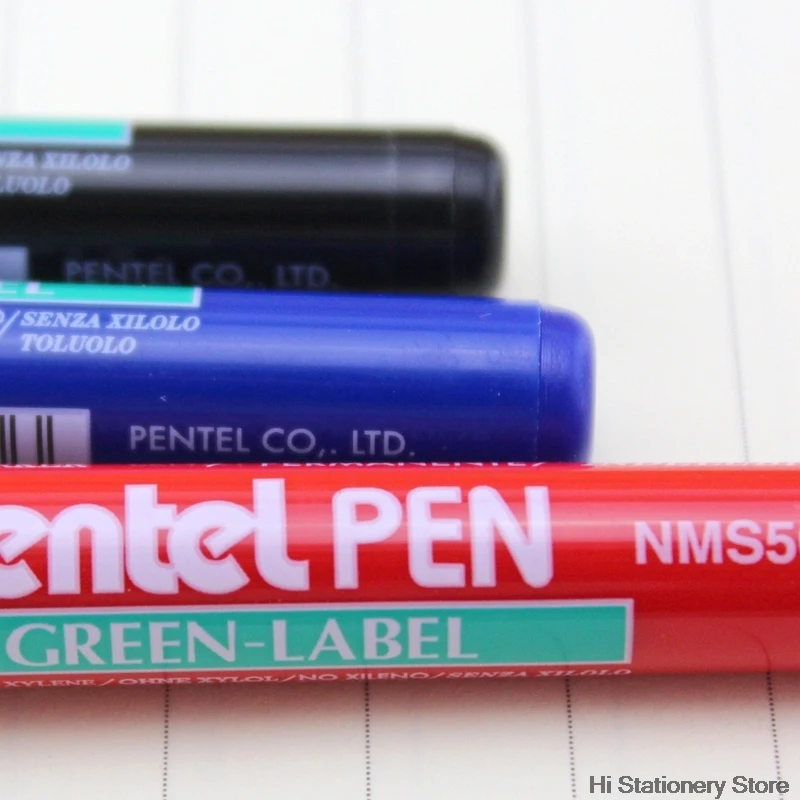 Перманентная зеленая маркерная ручка Pentel NMS50 1 0 м японские черные/синие/красные