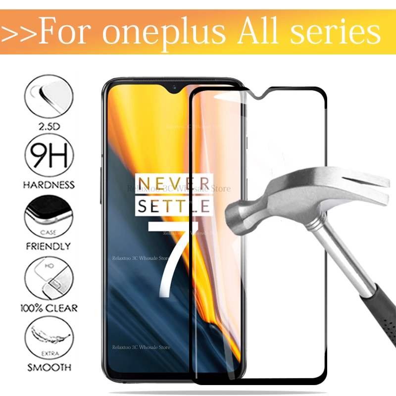 Полное покрытие закаленное стекло для Oneplus 6 T т 5 т T 3T защита экрана Переднее стекло One plus 5 3 Т 6 t 1+ Т 6 T one+ Защитная пленка для телефона 3D