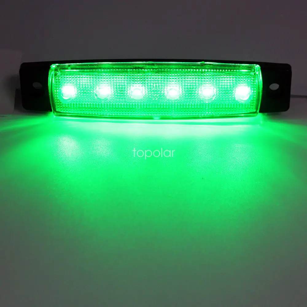 DC12V 24v 6LED Боковой габаритный фонарь светильник для грузового прицепа Индикатор