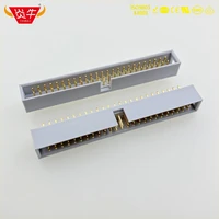 dc3 50p grey white 50pin idc socket box 2 54mm pitch box header straight connector contact part of the gold plated 3au yanniu
