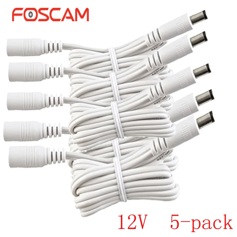 5 шт. Foscam 3 м 12 В Удлинительный кабель Белый|cable extension cable|cable vcable |