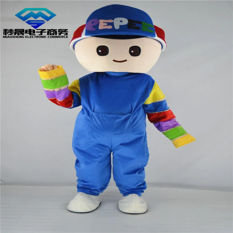 Костюм талисман Pepee для маленьких мальчиков мультяшный синий костюм взрослых
