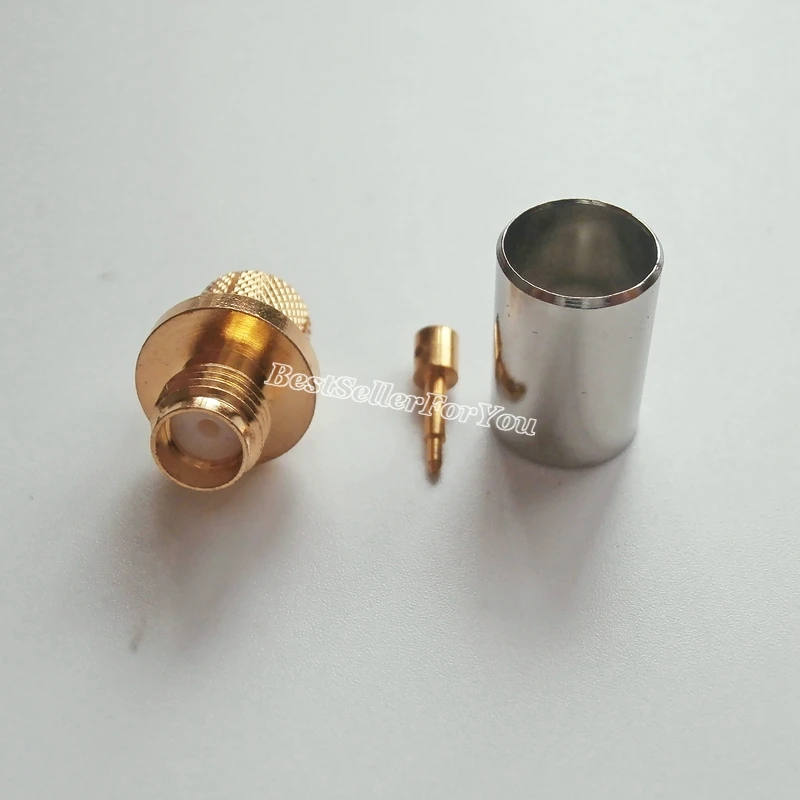 5X RP SMA обжимной гнездовой разъем для кабеля RG5 RG6 5D-FB LMR300 прямой радиочастотный