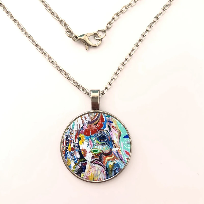 Женское ювелирное украшение в виде лошади с граффити бронзовое ожерелье