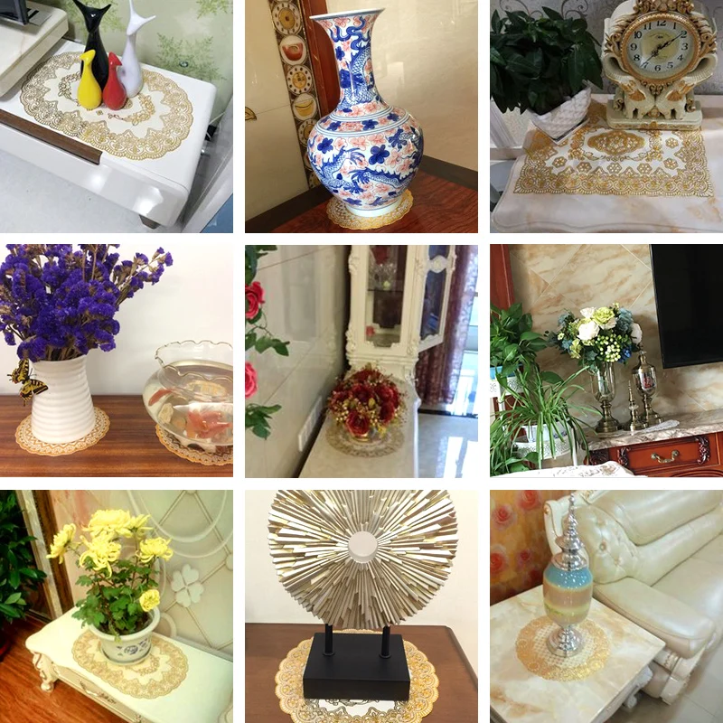 2 шт. круглая квадратная Нескользящая термостойкая подставка из ПВХ | Дом и сад