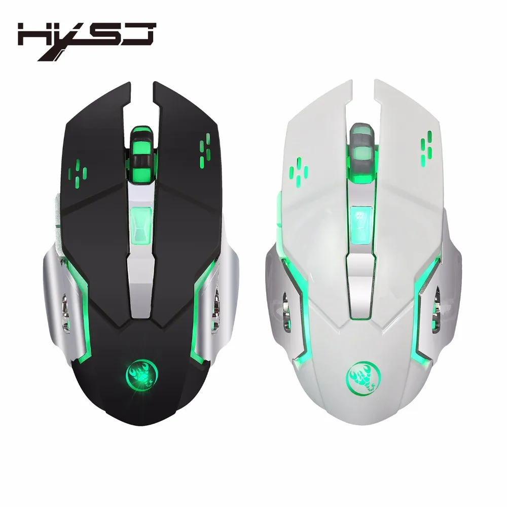 HXSJ M70 2400 точек/дюйм Перезаряжаемые 7 цветов Подсветка дыхание комфорта геймер