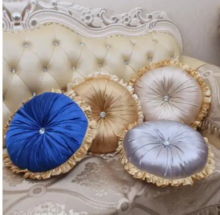

Роскошная круглая подушка в европейском стиле, подушка для кровати, подушка для спинки, украшение для дома