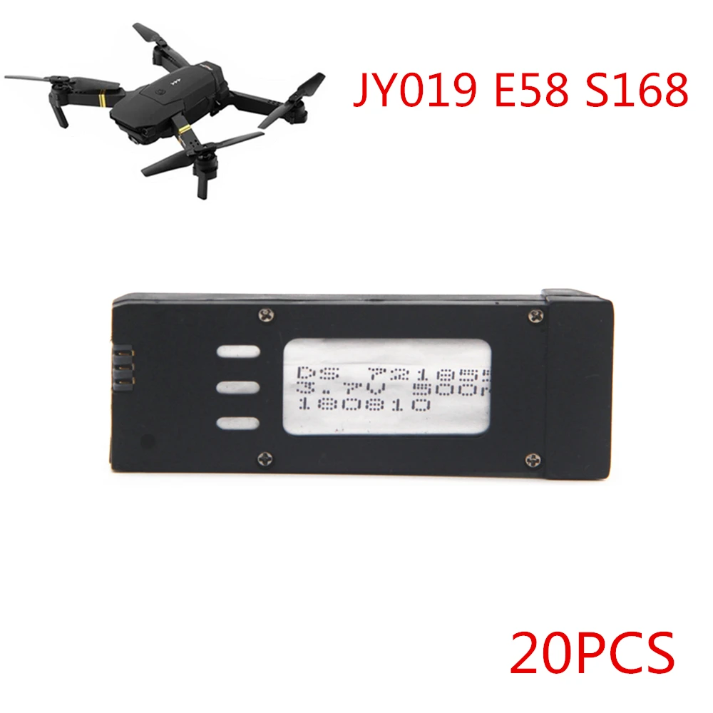 20 шт. Оригинальная батарея для Eachine E58 JY019 S168 RC Quadcopter запасные части DS 721855 3 7 V 500mAH Lipo