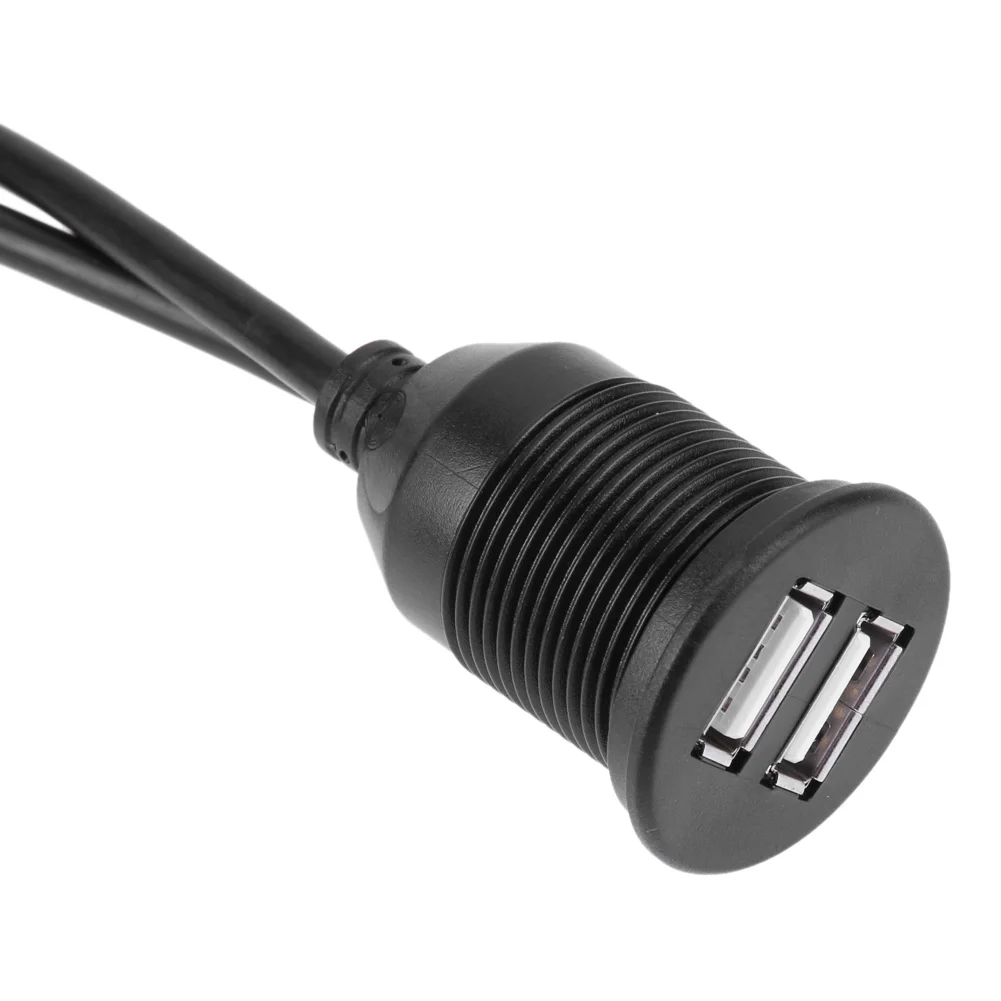 2 м Автомобильная приборная панель с двойным usb разъемом удлинительная свинцовая