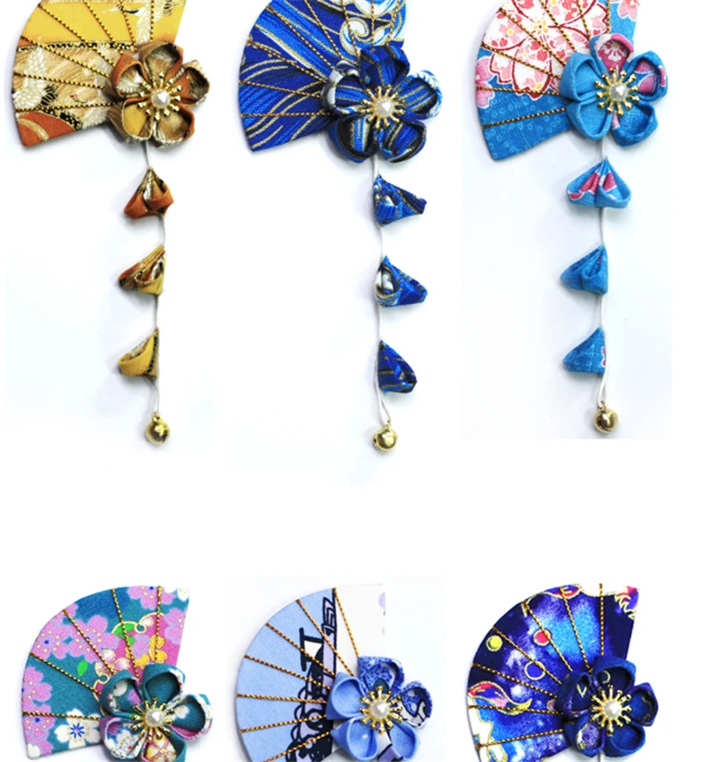 

Japanese kimono Yukata Flower Headwear Hair Clip Classical Tassels Girls Headdress Hairpin Handmade