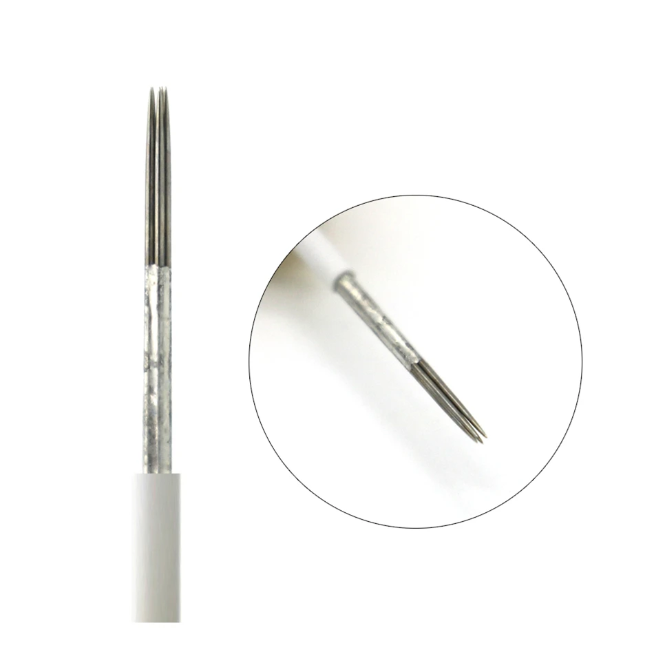 50 PCS blue 3R 5R Shape Tattoo Needles Permanent Makeup Eyebrow Embroidery Blade For 3D Micrblading Manual Pen | Красота и здоровье