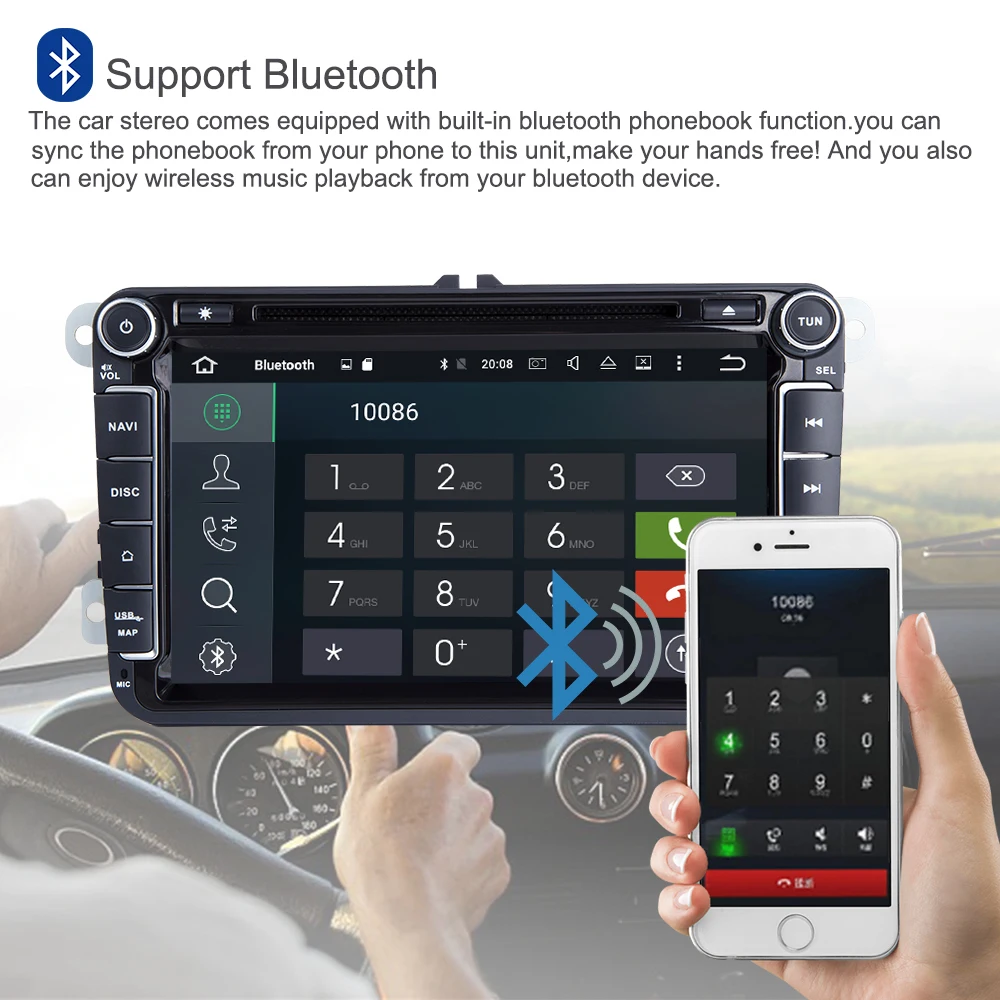 Поддержка Apple Carplay Android9.0 автомобильный dvd Радио gps мультимедийный плеер для Volkswagen Passat CC Polo GOLF 5 6 Touran EOS T5 Tiguan