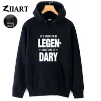 himym black white letters its going to be legendary wait for it dary autumn winter fleece girls woman hoodies ziiart