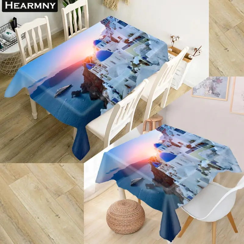 Скатерть HEARMNY 3D греческая ткань Оксфорд Пыленепроницаемая прямоугольная