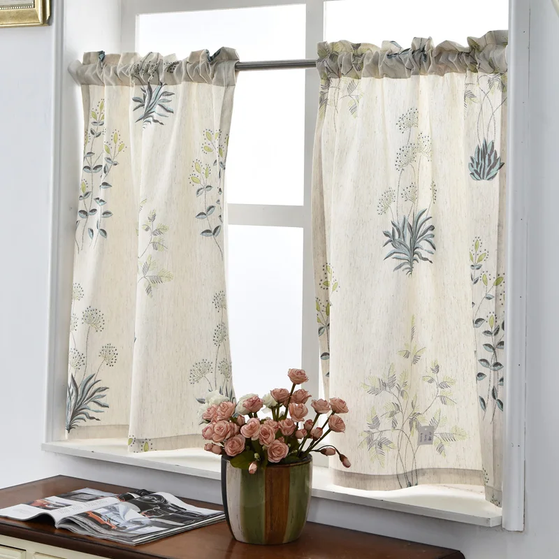 Короткие шторы NAPEARL с принтом для кухни льняные ткани современное раннее