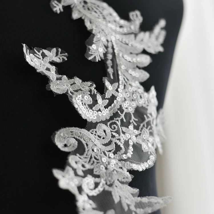2 шт. высококлассные бутиковые Свадебные нашивки кружевное свадебное платье