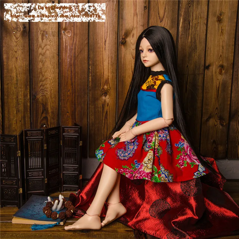 Кукла одежды этническая платье 1/3 женский кукла Древний костюм sd bjd синий красный