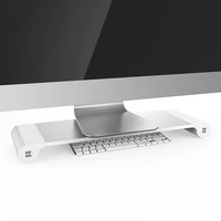 050eu desktop monitor notebook laptop stand space bar non slip desk riser with 4 ports usb charger for imac macbook pro air
