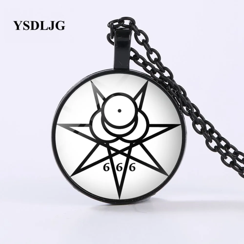YSDLJG Esoteric ожерелье символ телимы зверя подарок Алистер Кроули 666 ювелирные