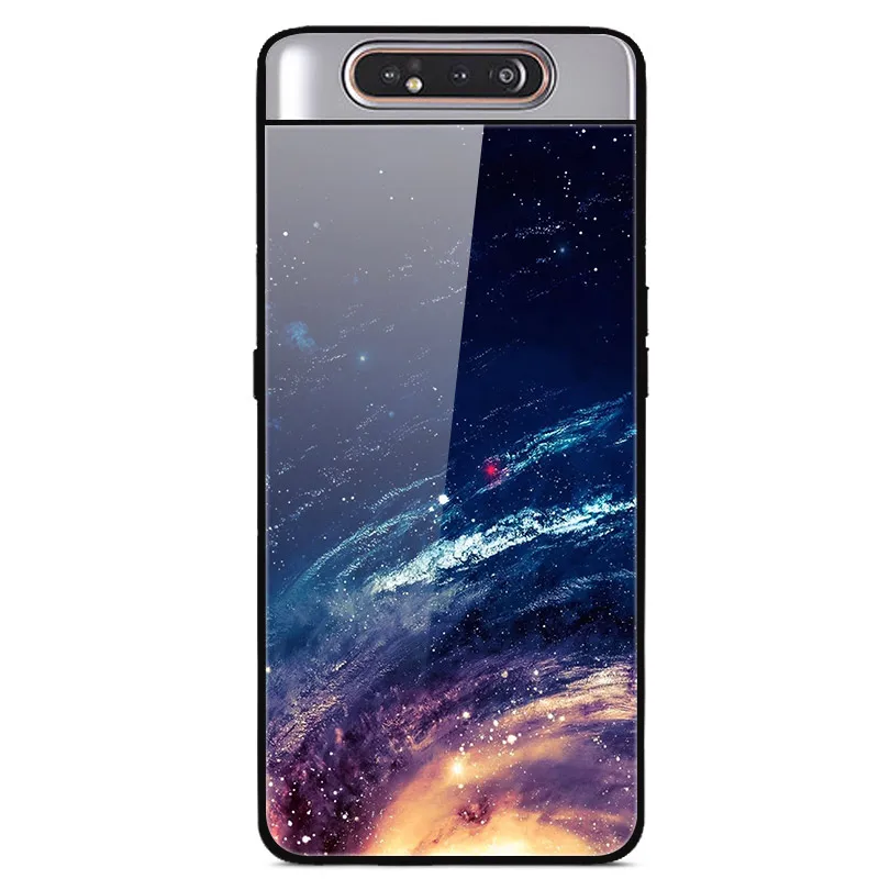 6," чехол для samsung A80, чехол A 80, роскошная задняя крышка из закаленного стекла для samsung Galaxy A80 A90 A 90, чехол, мягкий ТПУ бампер, рамка - Цвет: as photo 35