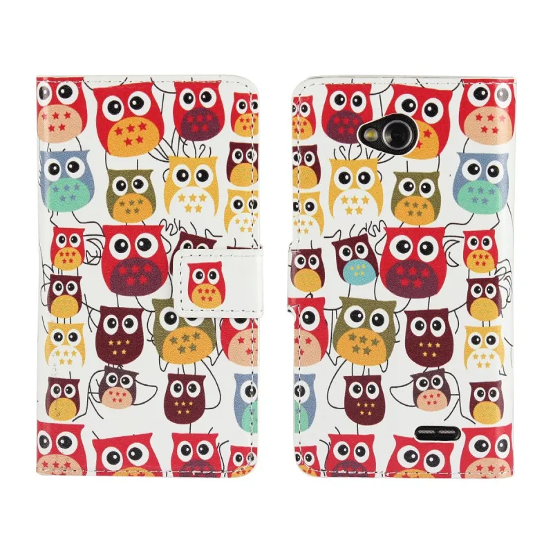 Кожаный чехол-бумажник с рисунком совы для LG L70 D320 D320N чехол Etui Capinhas Coque Hoesjes