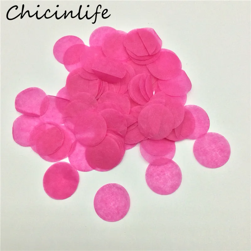 Chicinlife 1 сумка Круглые Конфетти посыпать свадебный душ Свадебная вечеринка стол Scatte Декор День рождения воздушные шары наполнитель поставки - Цвет: rosered