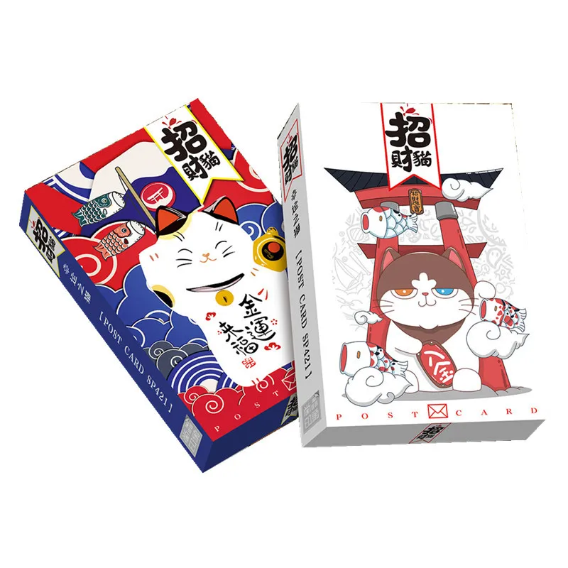 30 листов/Набор Lucky Cat стильная открытка/поздравительная открытка/подарки на Рождество и год