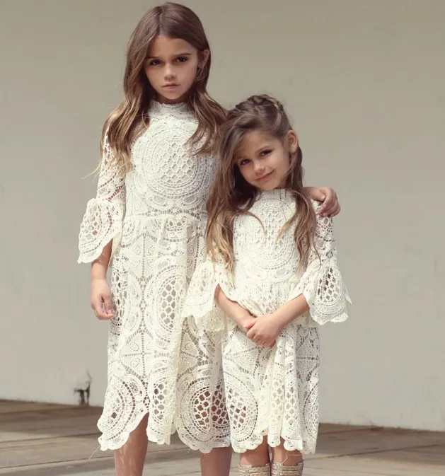 Children's clothes girl lace dress horn sleeve princess Evening Dress | Детская одежда и обувь