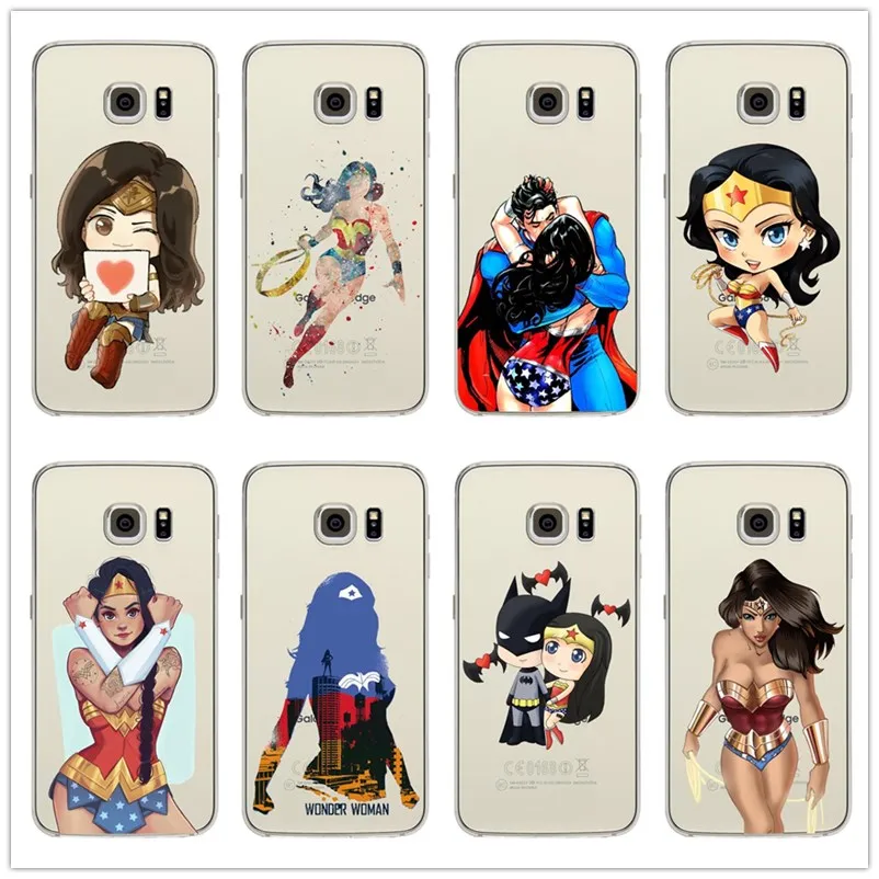 Супер чехлы для телефонов DC Comics Wonder Woman Прозрачный чехол Samsung A3 A5 J1 J5 J7 2015 2016 2017