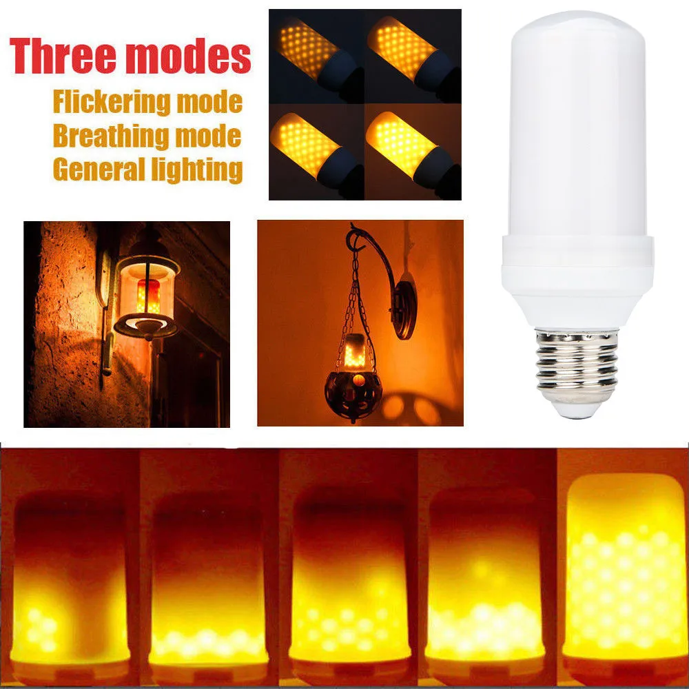 Светодиодная лампа с эффектом пламени имитация природы лампы для кукурузы E26