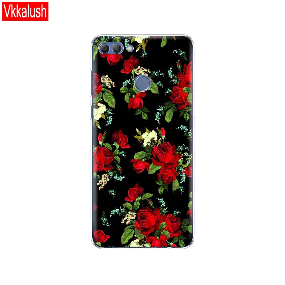 Чехол для телефона huawei P Smart Enjoy 7 S, Мягкий ТПУ силиконовый чехол на заднюю панель 360, полностью защитный прозрачный чехол с принтом - Цвет: 80073
